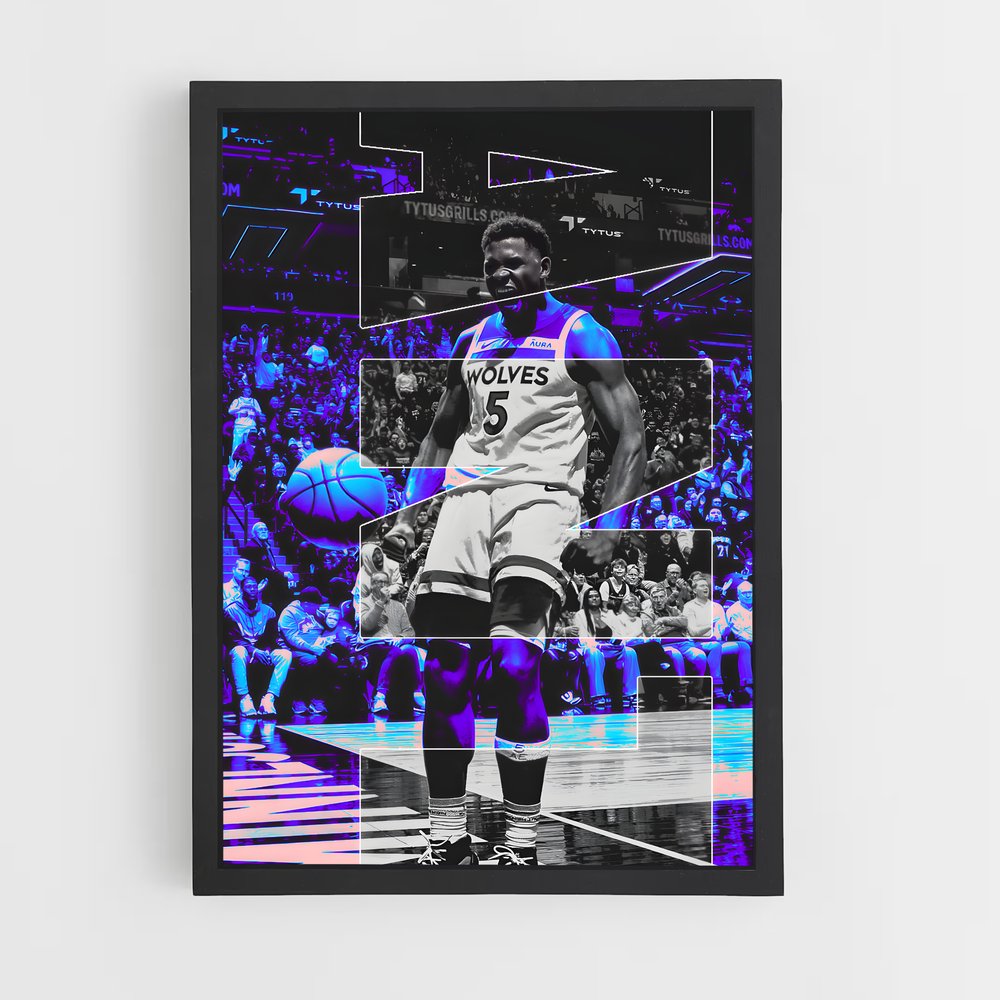 Poster Anthony edwards aisance – affiche Basketball (vue 2)